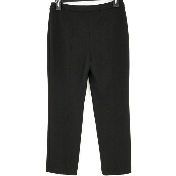 Chicos Collection 0 Womens 4 Small Dress Pants Black Stretch Knit Straight Leg - Picture 2 of 11